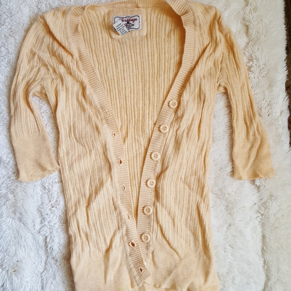 Pastel yellow cardigan